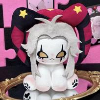 Anime Keistasis Cirko Pierrot Ilgaausis Skrybėlė 20cm Sėdinčios Pozos Figūrėlės Pagalvė Minkštas Kūnas Talismano Pliušiniai Žaislai Pagalvė Sofos Pagalvėlė 20CM