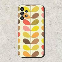 Daugiažiedis Orla Kiely dėklas-folio telefonui Samsung S25,S24,S21,S22,S23,S30,Ultra,S20,Plus,Fe,Lite,Note,10,9,5G Juodas dangtelis Samsung S24ULTRA