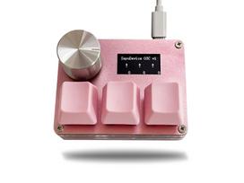 O3C SayoDevice OSU O3C Greito paleidimo Holo jungikliai Magnetiniai rožiniai jungikliai Klaviatūra su rankenėle Ekranas Kopijuoti Įklijuoti Greitasis klavišas rožinė