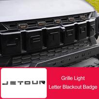 Skirta Jetour T2 i-DM Ich - X K3 Automobilio Emblema Juoda Blokuojanti Lipdukas Grotelių Šviesa Raidės Ženklelis Juodas Kariūnas Matinė Juoda Emblemos Priedai