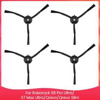 AEE4-4 Pcs Side Brushes Replacement For Roborock S8 Pro Ultra, S7 Max Ultra, Qrevo, Qrevo Slim, Series Parts