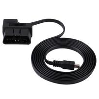 180cm Car OBDII OBD2 EOBD 16pin Diagnostic Extension Adapter to Mini USB Cable