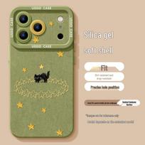 Green Matcha Horse Silicone Phone Case with Lanyard, Compatible with iPhone 17/16 Pro Max/15/14 iPhone 13 Pro Max