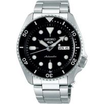 Seiko 5 Sports SRPD55K1 Black Dial Automatic Men's Watch 42.5mm sidabras