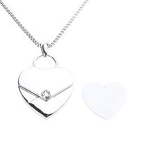 Heart Locket Pendants Envelope Locket Necklace Secret Hidden Message Pendant Necklace Gift for Girlfriend Valentines Day