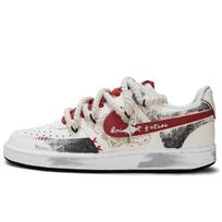 Nike Court Vision 1 Red Mango Illustration Abrasion Resistant Abrasion Resistant Low top Skateboard Shoes Men's Black DM1187-101(Team1094-) 42.5