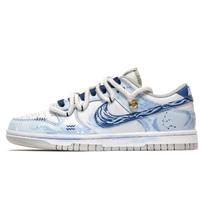Nike Dunk 668, Vandenis Hermes Atsparūs trinčiai Atsparūs trinčiai Žemi Bėgiojimo bateliai Unisex Mėlyni Balti HF5441-105(Team901-) 35.5