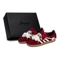 Adidas Originals x Caroline Hu SAMBA OG Xi Zhu Tong Xin, Special Shoe Box Abrasion Resistant Low top Skateboard Shoes JP9281(Team80-S-BOX) 40⅔