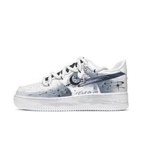 Nike Air Force 1 Karvės odos Atsparūs trinčiai Žemi Kateboard batai Vyriški Mėlyni CW2288-111(Team613-) 40.5