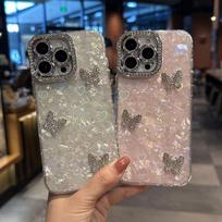 Seashell Butterfly iPhone Case for 17 Pro Max/15 & Apple 16 Pro/12 with Laser Heart Design 11