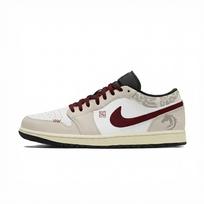 Jordan Air Jordan 1 Lemon Joy Low top Vintage Basketball Shoes Unisex Ecru 553558-040(Team399-) 42