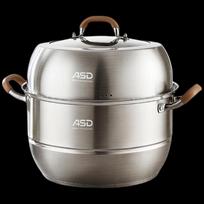 ASD 304 Stainless Steel 2-Layer Steamer Pot, 28CM