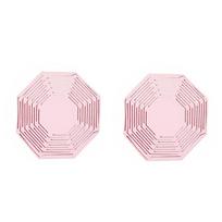 2PCS Hexagonal Multi-functional Silicone Dish Pad Heat-resistant Cup Mat  Party rožinė