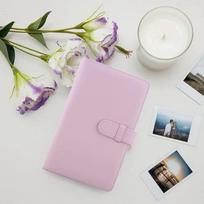 108 Pockets Photo Album Film Camera 3 Inch Photo Paper PU Leather Storage Case Stamp Collection for Film Camera Bag rožinė