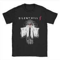 Men's Horror Game Silent Hill F T Shirt Hinako Shimizu Cotton Clothing Novelty Short Sleeve Crew Neck Tees Summer T-Shirt S įvairiaspalvis