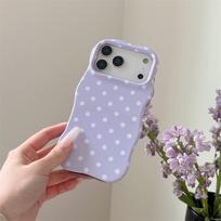 Minimalist Polka Dot Case for iPhone 16, 15 Pro Max, 14, 13 - Japanese & Korean Design 16 Pro Max