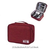 1pc Digital Storage Bags Electronics Cable Organizer Cord Usb Wires Portable Charger Power Bank Accessories for Nintendo Switch WBL raudona
