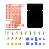 Pure Copper Heatsink Raspberry Pi 4 Protective Case Passive Cooling Protective Shell Metal Enclosure for Raspberry Pi 4B Mod