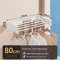 Wall-Mounted Invisible Folding Clothes Drying Rack for Indoor and Balcony Use