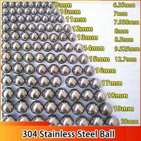 6.35/7/7.938/8/8.5/9/9.525/10~20mm 304 Stainless Steel Solid Ball Precision Bearing Steel Small Pellet Round Smooth Roller Ball 6.35mm 470pcs