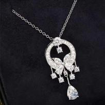 Full Diamond Light Luxury Style Phantom Butterfly Garden Necklace Feminine Temperament Exquisite Luxury Fashionable and Versatile Collarbone Chain