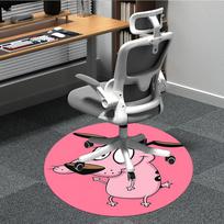 1pc Courage the Cowardly Dog Office Round Area Rug, Under Office Chairs Bedroom Living Room Home Decor, Room Decoa1016070 80cm by 80cm