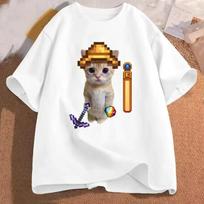 Stardew Valley El Gato T Shirt Unisexs Clothes Streetwear High Quality Short Sleeve Game Graphic T Shirts Streetwear Tees S