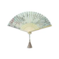 Tradicinis korėjietiškas sulankstomas bambukinis vėduoklis Korėjiečių abėcėlė (Hangeul), Sipjangsaeng & Hojakdo (7 Parinktys) #Sipjangsaeng