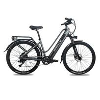 Naujas TX10 1000W Elektrinis dviratis Moteriškas 48V 19.2Ah Suaugusiųjų Elektrinis dviratis Geriausias Elektrinis dviratis 45KM/H Elektrinis dviratis 27.5 Colio Miesto Elektrinis dviratis Gray