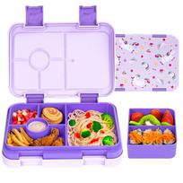 Children's Cartoon Bento Box with Double Buckle - Portable, Microwavable, Large-Capacity Lunch Box for Students