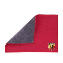 2-in-1 Microfiber Towel Car Cleaning Tools Rag Cloth For Fiat 500 Punto Tipo Doblo Argo Freemont Bravo Panda Stilo Ducato Pondo raudona