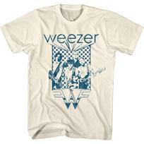 Weezer Checkered Band Men's T Shirt Guitar Alt Rock Tour Album Concert Merch M