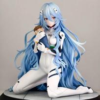 5,12 colio/13 cm Anime NEON GENESIS EVANGELION Figūrėlė Ayanami Rei Veiksmo Figūrėlės PVC Statulėlė Mastelio Modelis Kolekciniai Žaislai Rinkiniai Dovana gray