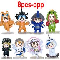 Model 8pcs/set Digital Monster Digimon Adventure Doll Clothing Series Greymon/BlackWarGreymon Action Figure Anime Ornaments Toy