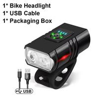 1000LM Bike Light Headlight 2 LED Bicycle Flashlight Type C Rechargeable Torch Cycling Front Lamp High Bright Beam Accessories