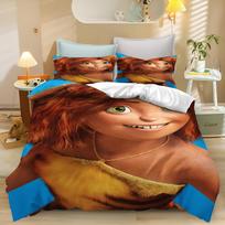 Croods Xiao Yi Antklodės užvalkalų komplektas Lovos skalbinių Antklodžių komplektai Karališko dydžio 3D Vaikų lovos komplektas 135x200cm