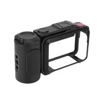 Handle Grip Kit for DJI OSMO Action 6 Protective Frame Housing Case with 1/4 Threaded Hole for Video Light Microphone juoda