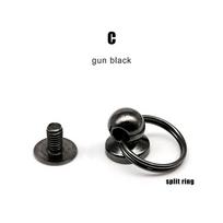 10pcs/pack Screwback Rivet Stud with O Ring for Leather Bag Ball Nail Phone Case Accessory Belt Strap Screw Back