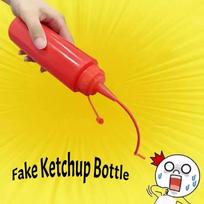Kids  Childrens Toys Funny Prank Ketchup Bottles Practical Jokes Tomato Sauce Prank Adult Cool Frightening Items Fake Ketchup Surprise Gift Present 18.5cm