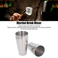 2 Piece Set Silver Cocktail Shaker Stainless Steel Boston Shaker Drink Shaker  Bartenders
