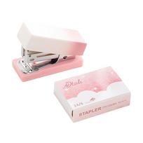 Durable Gradient Cat Claw Mini Stapler with Staples Multifunctional Paper Binder Stapler Set Student Stationery rožinė