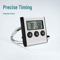 BBQ & Food Thermometer with Timer and Alarm Function