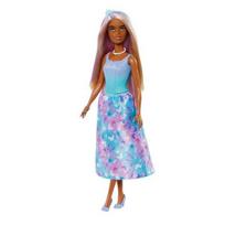 Barbie Księżniczka Lalka Niebiesko-Fioletowy Strój