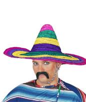 Sombrero Meksykańskie Duże Multikolor Meksyk 52Cm