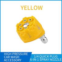 High Pressure Washer 6-IN-1 Spary Nozzle Multiple Spray Angles With 1/4 Quick Connection For High Pressure Cleaner Car geltona