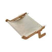 Bedside Cat Bed Basking Platform Detachable Soft and Cosy Easy to Adjust Wooden Hanging Grey beige