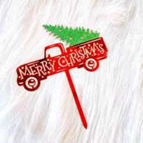 Merry Christmas Cake Toppers Acrylic Santa Claus Cake Topper Happy New Year Xmas Cake Decoration Christmas Party Supplies