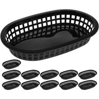 12 Pcs French Fries Hamburger Basket Chip Baskets Hamburgers Tray Dessert Plates Store Trays Plastic Storage juoda