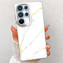 Suitable for New Samsung S25 Ultra Mobile Phone Case S24plus Double Sided Coated Imd Electroplated Marble A55 Case S23ultra