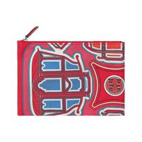 Hermes Silky Pocket Pattern Print Design Silk Storage Bag Women bags Heart-Red Mexican-Blue H082239CKAB Box Not Included